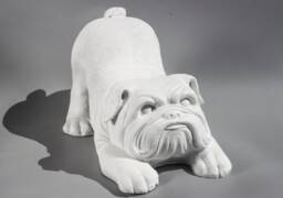Dog Urn For Ashes Unpainted English Bulldog Memorial Statue Ready To Paint Cremation Sculpture Pet Funeral Keepsake Casket Outdoor Decor - thumbnail 1