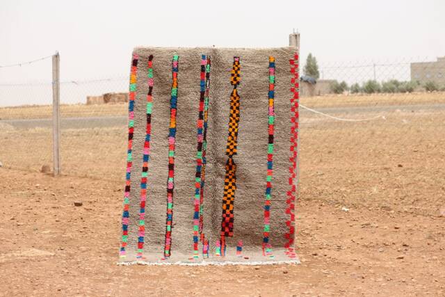 Handmade Wool Berber Rug Colorful Moroccan Living Room Carpet - image 1