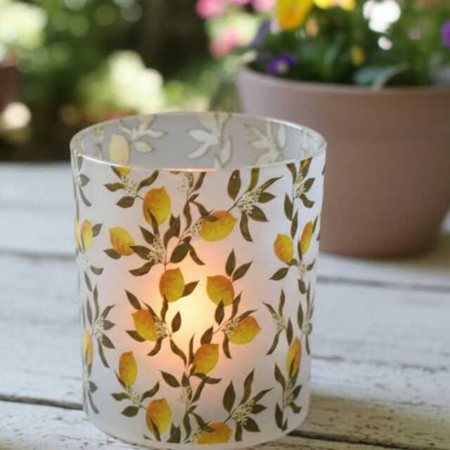 Lemon Design Candle Holder, Cheerful Home Decor - image 1