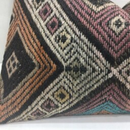 Vintage Kilim Lumbar Pillow Cover, Turkish Home Decor - 16x24 - thumbnail 3