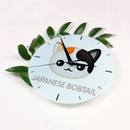 A Clock With A Japanese Bobtail Cat. New Collection The Cute Art-Dog Cat - thumbnail 2