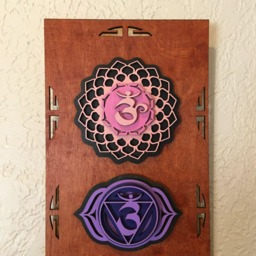 Chakra Wall Art, Wooden Hanging, Decoration, Decor, Kundalini Yoga - thumbnail 2