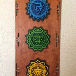 Chakra Wall Art, Wooden Hanging, Decoration, Decor, Kundalini Yoga - thumbnail 3