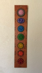 Chakra Wall Art, Wooden Hanging, Decoration, Decor, Kundalini Yoga - thumbnail 1