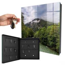 Mountain Landscape Key Cabinet For Home, Green Box Photographic Nature, Lovers Of Nature & Peace