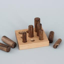 Montessori Cylinder Sorting Puzzle Educational Toy For Toddler, Waldorf Stacking Toy, Learning Fidget Toy Kids, Baby Boy Girl Gift - thumbnail 4