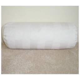 "White Stripes Bolster Pillow Cylinder Cover Only 230 Thread Count Cotton Sateen Cushion Sham Case 4"" 6"" 8"" 9"" 10"" 12"