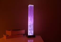 Custom Color Nebula Lamp, Galaxy Resin Wood Pillar, Personalized Ambient Nightlight - thumbnail 1
