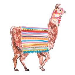 8 X 10 Llama Art Print, Llama Watercolor Painting, Bohemian Decor Ideas - thumbnail 2