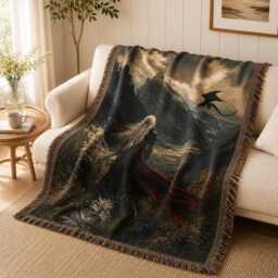 Throne Of Glass Woven Blanket, Manon Blackbeak Abraxos Aelin Galathynius Fantasy Bookish Blanket - thumbnail 2