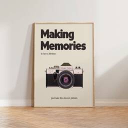 Retro Print, Making Memories Wall Camera Poster, Vintage 80S Art, Cool Art - thumbnail 2