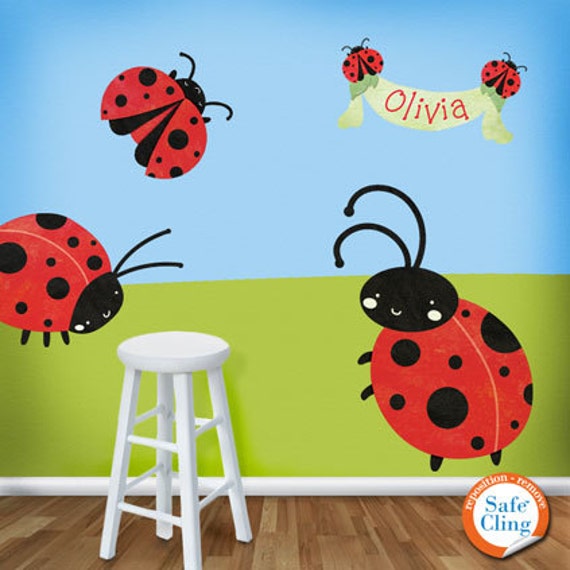 Ladybug Wall Stickers Decals - Girls Room Decor - image 1