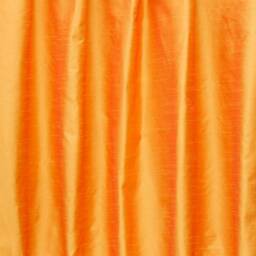 Saffron Orange Art Silk Curtain Panels, Faux Curtains - Rod Pocket, Grommet, Box Pleat, Three Pinch Tab Top & Plain Ring Top - thumbnail 3