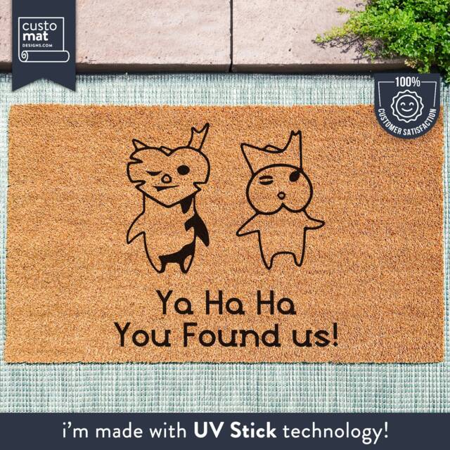 Ya Haha You Found Us Doormat - Zelda Breath Of The Wild Korok Seeds Hestu Nintendo Gift Forest - image 1