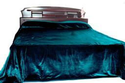 Teal Velvet Bedcover, Bed Linen in Luxe Velvet, Custom Size, King Bedspread, Queen Velvet Bedding, Twin Bedspread - thumbnail 1