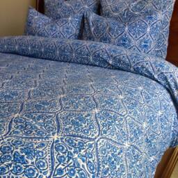 Twin Duvet Cover/Blue Duvet/ Dorm Bedding/ Comforter Covers/ Handblock Printed/ Indian Cover Twin/ Teen Boy Bedding - thumbnail 3