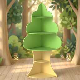 Tree Green Bookshelf Kids 5-Tier Children Book Display Rack - thumbnail 1