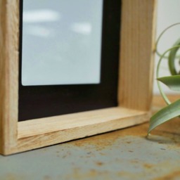Raw Wood & Matte Black Picture Frame - thumbnail 2