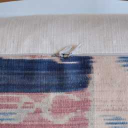 Antique Indonesian Sarong Textile Pillow 14x36 - One Of A Kind Museum Quality Fabric Art - thumbnail 4