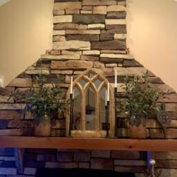 stunning Gothic Arch Triple Light Garden Mirror - thumbnail 2