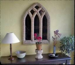 stunning Gothic Arch Triple Light Garden Mirror - thumbnail 4