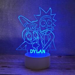 Personalised Rick & Morty Led Night Light Remote Control Desk Lamp - thumbnail 2