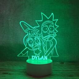 Personalised Rick & Morty Led Night Light Remote Control Desk Lamp - thumbnail 3