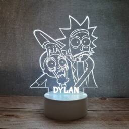 Personalised Rick & Morty Led Night Light Remote Control Desk Lamp