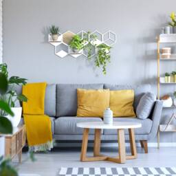 Oversized Wall Decor Metal, Honeycomb Planter Set, Hexagon Shelf, Hanging Planters Indoor, Geometric - thumbnail 3