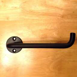 Toilet Roll Holderwrought Iron - Forge Steel Hand Crafted .left Side + Free Fitting Kit - thumbnail 3