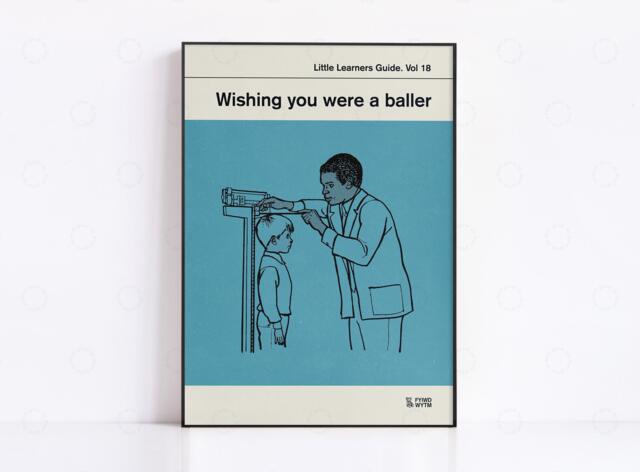 Wishing You Were A Baller Print Retro Book Cover Art - image 1