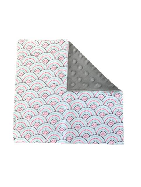 Half Moon Dots Baby Lovey Blanket - Cotton Flannel Security Blanket, Minky Fabric - image 1