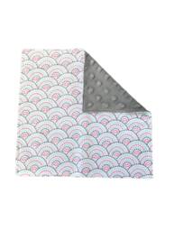 Half Moon Dots Baby Lovey Blanket - Cotton Flannel Security Blanket, Minky Fabric - thumbnail 1