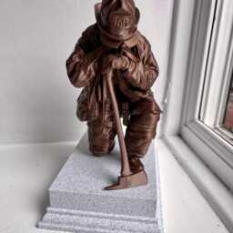 9/11 Firefighter Tribute Statue - Memorial Sculpture - thumbnail 3