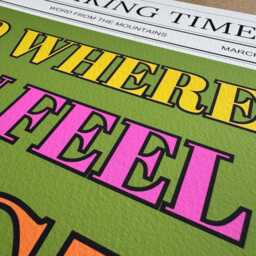 Hiking Times News Print Minimalist Mountain Typography Poster - thumbnail 3