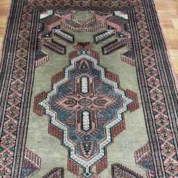 3x6 Pistachio Green Bokhara Rug - 0.90x1.85 Bedroom Luxury Area Turkish Fine Quality Afghan - thumbnail 3