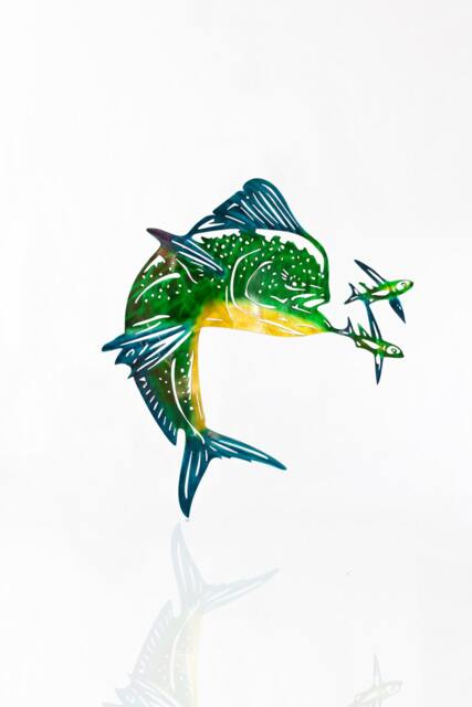 Mahi Wall Art, Metal Dorado Ocean Father's Day Gift, Decor, Fish Gift For Husband - image 1