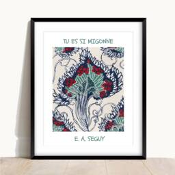 E A Seguy Art Nouveau Floral Print Vintage Botanical Wall - thumbnail 2