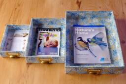 Handmade Paperwork Storage Trays Santa Maria Ocean Design, Set Of 3