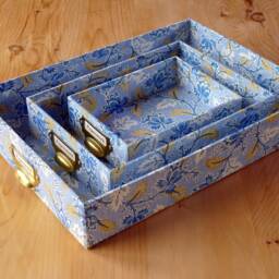 Handmade Paperwork Storage Trays Santa Maria Ocean Design, Set Of 3 - thumbnail 4