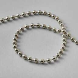 Silver Chain For Roller/Vertical Blind - 4.5mm Ball -1/3/5 Meter Variation +Free Connector - thumbnail 3