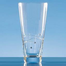 Personalised Engraved Crystal Glass Diamante Vase Conical Retirement Gift, Thank You, Birthday Gift - thumbnail 3
