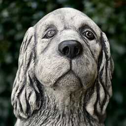 Outdoor Cocker Spaniel Sculpture Concrete Figurine Cement Dog Statue Stone Memorial Decoration Cocker Lover Gift - thumbnail 4