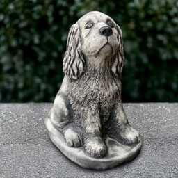 Outdoor Cocker Spaniel Sculpture Concrete Figurine Cement Dog Statue Stone Memorial Decoration Cocker Lover Gift - thumbnail 1