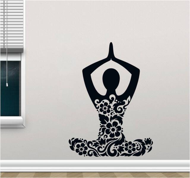 Hamsa Mandala Meditation Vinyl Wall Art, Decal, Sticker, Transfer, Mural, Decor, Rent Friendly, Interior, Exterior, Full - 0956 - image 1