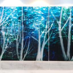 Large Abstract Metal Wall Art, Handmade Oil Painting, Colorful Aluminum Sculpture - thumbnail 2