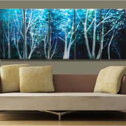 Large Abstract Metal Wall Art, Handmade Oil Painting, Colorful Aluminum Sculpture - thumbnail 3