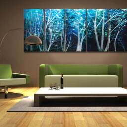 Large Abstract Metal Wall Art, Handmade Oil Painting, Colorful Aluminum Sculpture - thumbnail 4
