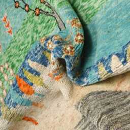 Handmade Afghan Pictorial Rug 287x194cm - 9'5''x6'4'' Wool Darya Area Rug - thumbnail 4