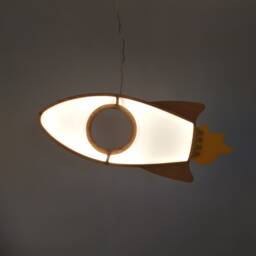 Rocket Ceiling Light Wooden Armstrong Inspired Pendant Lamp - thumbnail 2